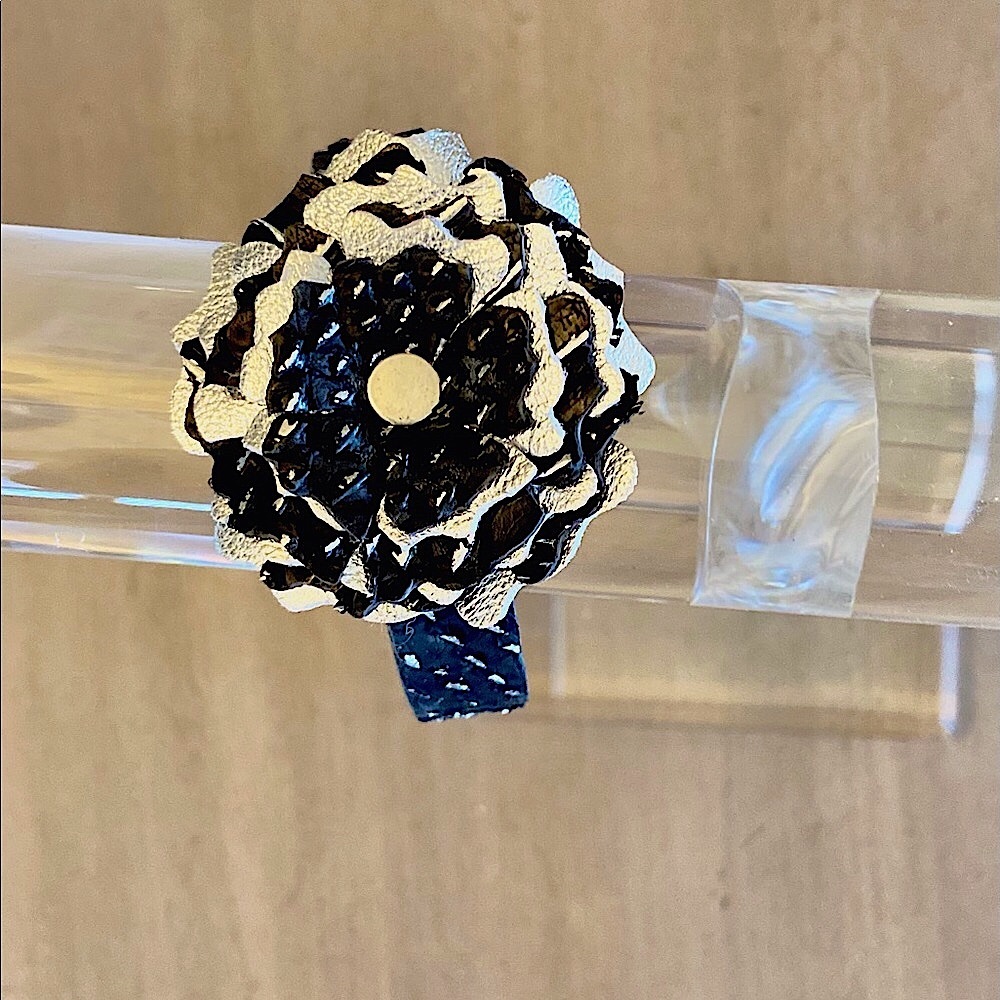 Nib Rustic Cuff ‘Rock & Roll’ Penelope Flower Cuff - image 3